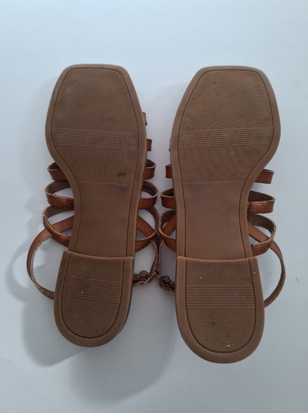 Nordstrom Tan Brown Strappy Basket-Weave Sandals SZ 10 - Picture 3 of 3